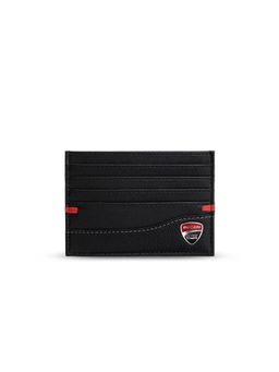 Ducati Corse - Black Genuine Leather Card Case for Men