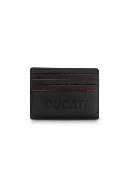 Ducati - Formale Black Genuine Leather Card Case for Men