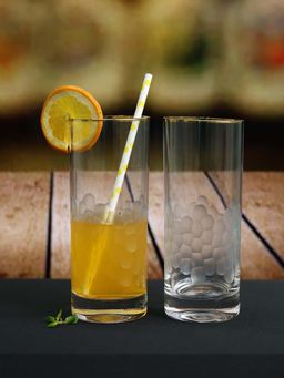 Smokey Cocktail - Handmade Tall Crystal Glass (Pack of 2)