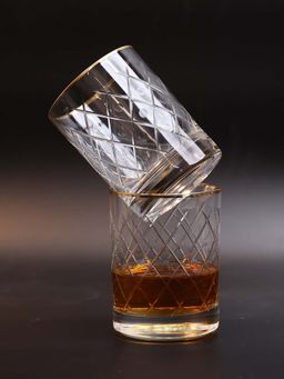 Smokey Cocktail - Handcrafted Luxe Crystal Whiskey Glass (Pack of 2)