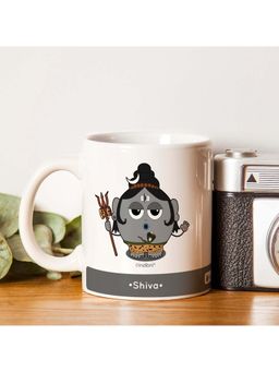 Indigifts - Diwali Gift Ideas Be like Shiva Printed Grey Coffee Mug 330 ml