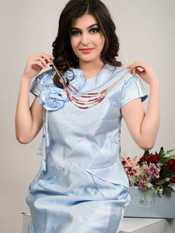 Odette - Layered Red Crystal Necklace