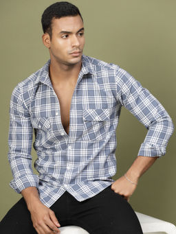 RIGO - Men Blue Checks Shirt