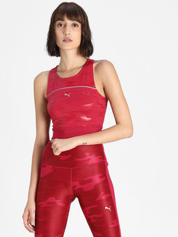 Puma - Run High Shine Crop Tank Women Pink Tank