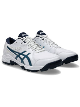 ASICS - Unisex GEL-PEAKE 2 Cricket Shoes White & Blue & Blue
