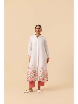Naseebo - Springtime Flora Linen Premium Kurta and Pant