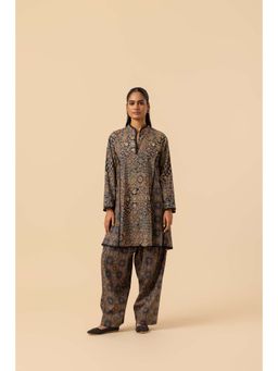 Naseebo - Dusk Harmony Ajrakh Printed Farshi Co-Ord Set