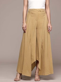 Ritu Kumar - Beige Full Length Solid Pant