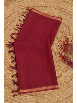 Soch - Women Maroon Chanderi Woven Dupatta