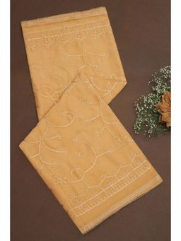 Soch - Women Gold Chiffon Embroidered Dupatta