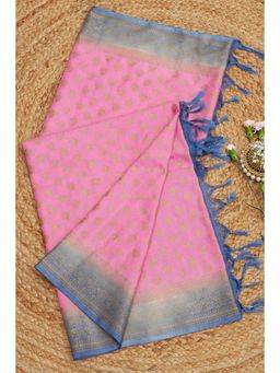 Soch - Women Pink Poly Silk Woven Dupatta