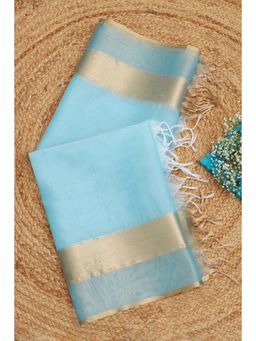 Soch - Women Blue Chanderi Woven Dupatta