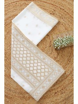 Soch - Women White Jacquard Woven Dupatta