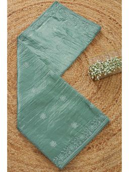 Soch - Women Blue Nylon Embroidered Dupatta