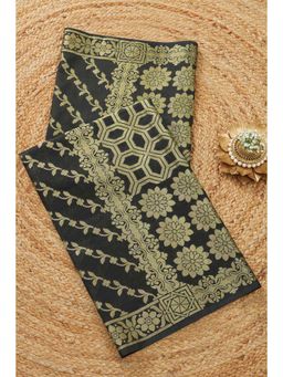 Soch - Women Black Chanderi Woven Dupatta