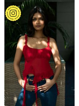 IT GIRL - Red Emilia Top