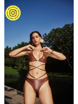 IT GIRL - Brown Tan Lines Bikini Bottom