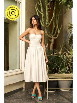 IT GIRL - Angelic Off White Midi Dress