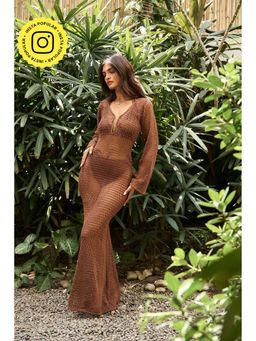 IT GIRL - Bronzed Goddess Brown Dress