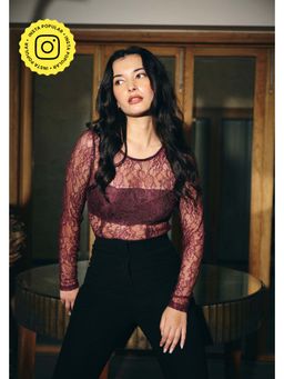 IT GIRL - Women Burgundy No promises Top