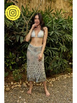 IT GIRL - Frosted N’ Flirty Silver Skirt