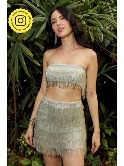 IT GIRL - Drip By The Dip - Silver Skirt