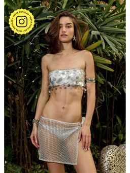 IT GIRL - Too Hot To Handle - Silver Skirt