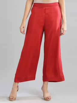 Aurelia - Red Solid Palazzos