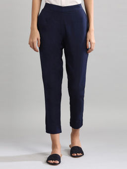 Aurelia - Blue Solid Trousers