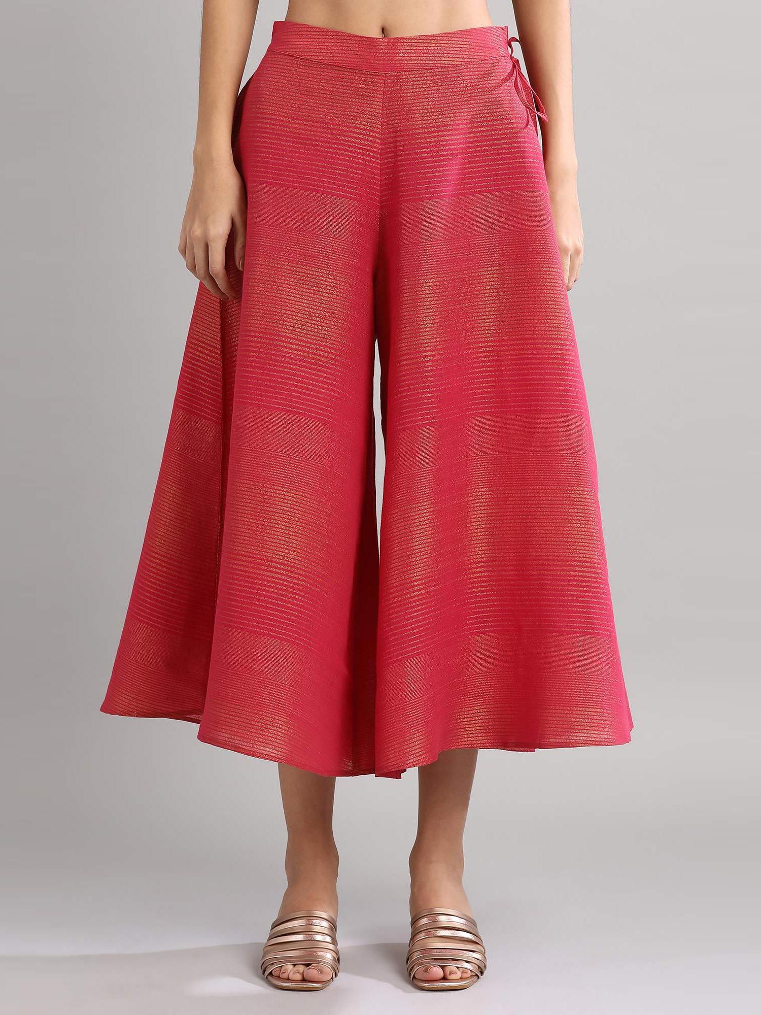 aurelia Pink Flared Palazzos-picture-15