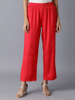 WISHFUL by W - Coral Red Parallel Pants