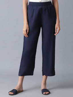 WISHFUL by W - Navy Blue Parallel Pants