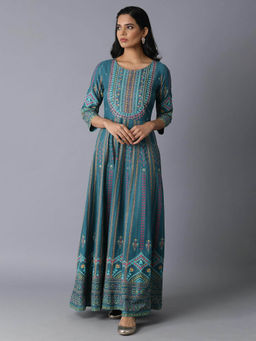 W - Green Floral Maxi Dress