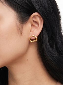 Sorele - Women Anti-Tarnish 18K Gold-Plated Minimalist Stud Earrings