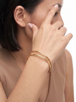 Sorele - Women Anti-Tarnish 18K Gold-Plated Double-Row Cuff