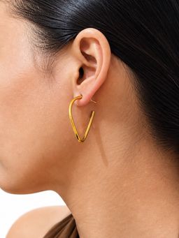 Sorele - Women Anti-Tarnish 18K Gold-Plated Hoop Earrings