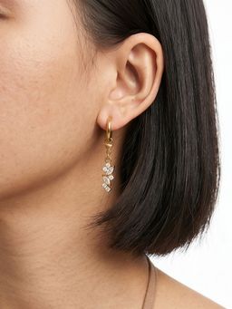 Sorele - Women Anti-Tarnish Modern 18K Gold Plated Cz Stone Cluster Charm