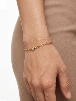 Sorele - Women Anti-Tarnish Gold-Plated Cz Solitaire Bracelet