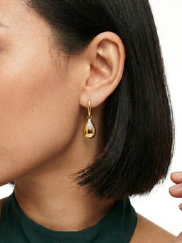 Sorele - Women Anti-Tarnish 18K Gold-Plated Crystal Teardrop Earrings