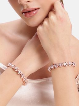 Estele - Royale Cz Heart Bangles Size-2.4