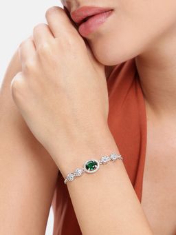 Estele - Radiant Cz Green Center Bracelet