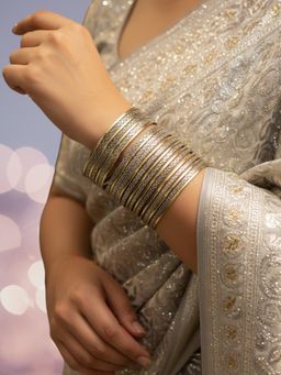 Fabula - Women White Bangles (Pack Of 25)