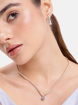 Estele - Gold Plated Crystal Jewellery Set