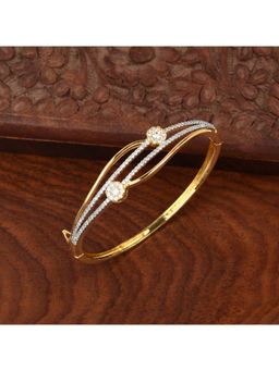 SHILLYN - Celeste Gold-Toned Floral Crystal Dual-Line Bracelet