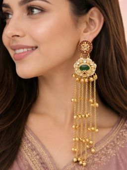 Fabula - Long Kashmiri Drop Earrings