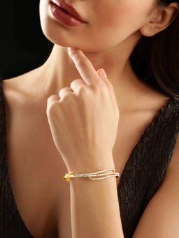 SHILLYN - Sparkling Zircon Crossover Bracelet