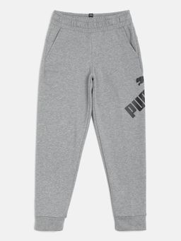 Puma - Big Logo Boys Grey Joggers