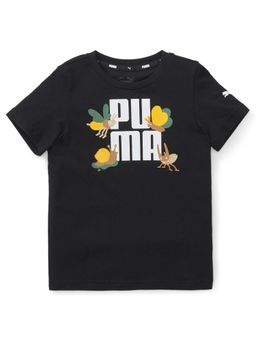 Puma - Small World Unisex Kids Black T-Shirts