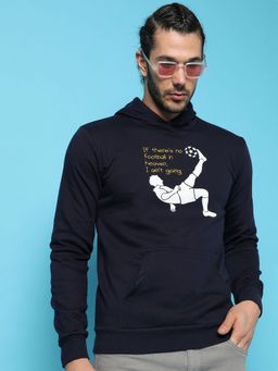 Campus Sutra - Printed Stylish Full Sleeve Hooded Sweatshirt