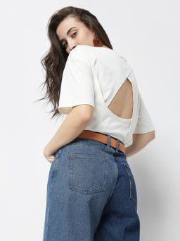 VERO MODA - Women Solid White T-shirt